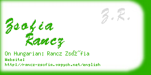 zsofia rancz business card